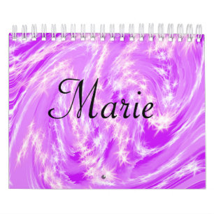 simple minimal light pastel pink add your name th calendar