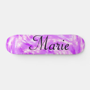 simple minimal light pastel pink add your name  th skateboard