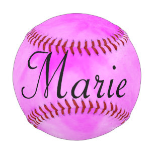 simple minimal light pastel pink add your name thr baseball