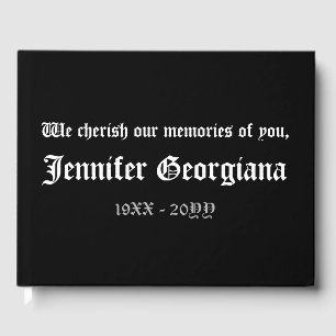 Simple, Minimal Memories Guestbook