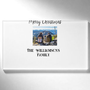 simple minimal merry Christmas add family name tex Tag