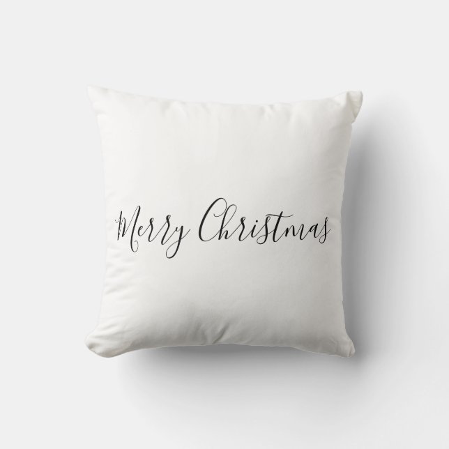  SIMPLE MINIMAL merry Christmas Card Classic Cushion (Front)