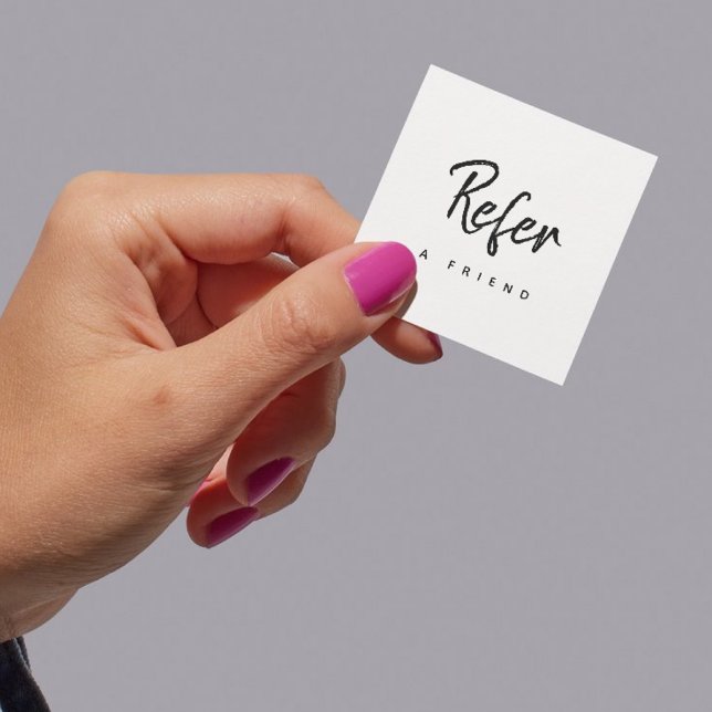 Simple Minimal Modern Business Referral Card (Refer a Friend Referral Card )