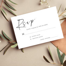 Simple minimal modern casual script wedding 