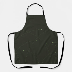 Simple, minimal, modern flowers graphic design apron