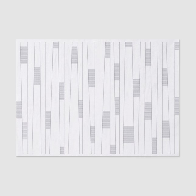 Simple, minimal, modern line graphic pattern tissue paper (Front)