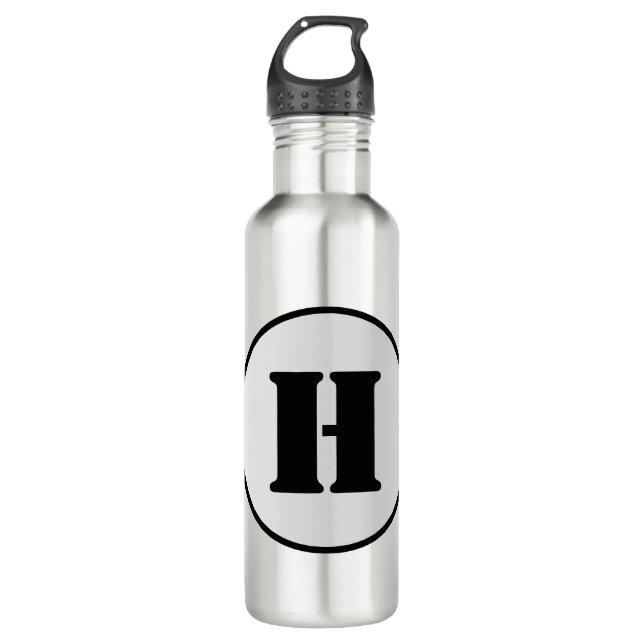SIMPLE MINIMAL MODERN MONOGRAM ELEGANT STYLE CHIC  710 ML WATER BOTTLE (Front)