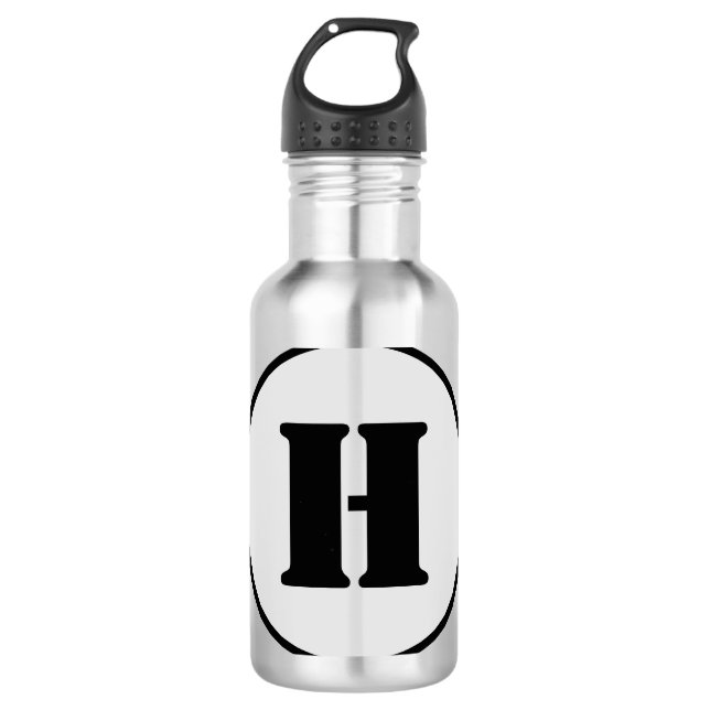 SIMPLE MINIMAL MODERN MONOGRAM ELEGANT STYLE CHIC  710 ML WATER BOTTLE (Front)