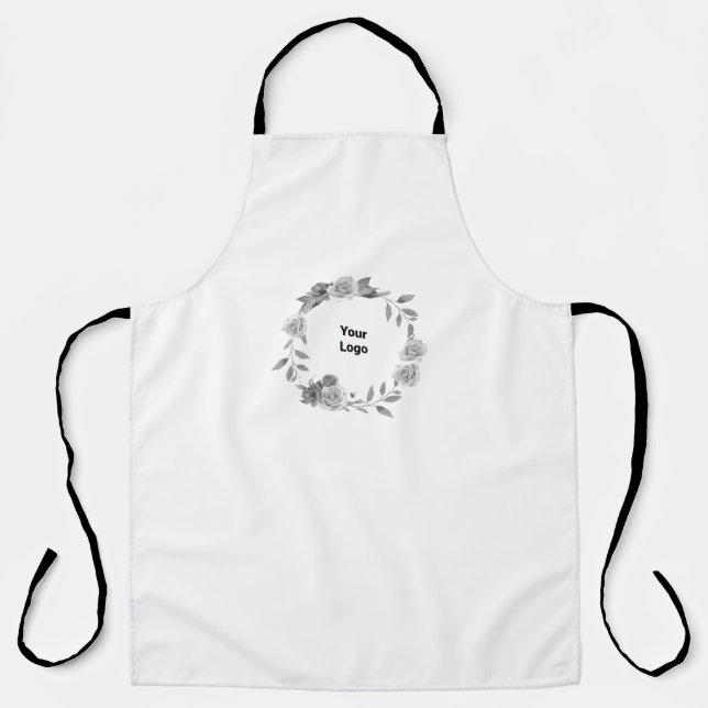 SIMPLE MINIMAL MODERN MONOGRAM ELEGANT STYLE CHIC  APRON (Front)
