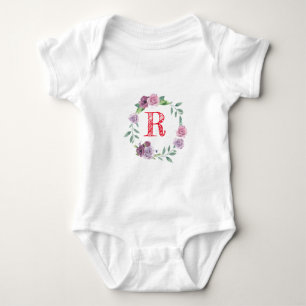 SIMPLE MINIMAL MODERN MONOGRAM ELEGANT STYLE CHIC BABY BODYSUIT