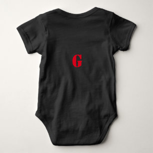 SIMPLE MINIMAL MODERN MONOGRAM ELEGANT STYLE CHIC  BABY BODYSUIT