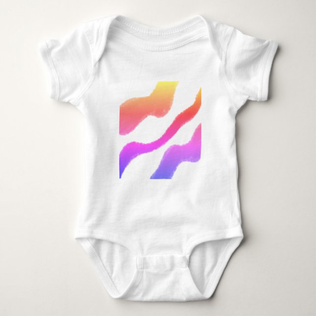 SIMPLE MINIMAL MODERN MONOGRAM ELEGANT STYLE CHIC  BABY BODYSUIT (Front)