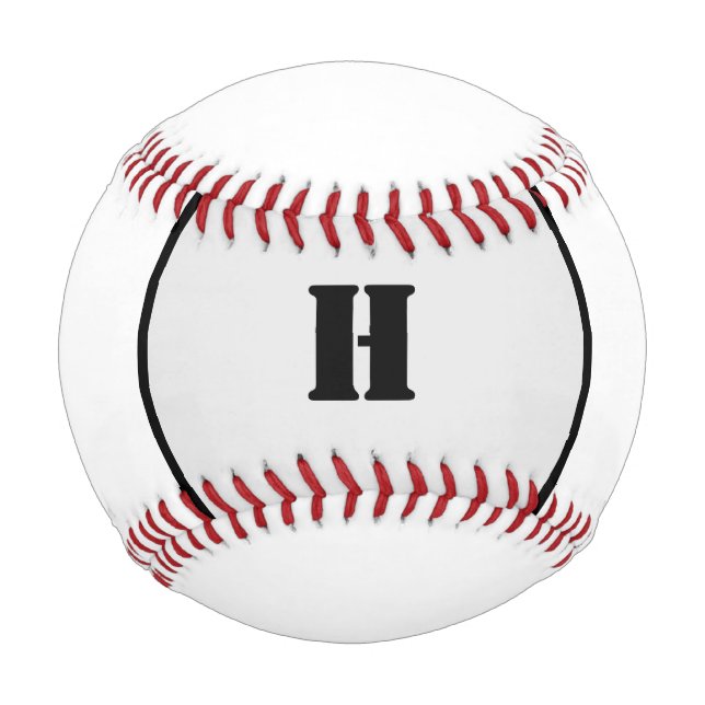 SIMPLE MINIMAL MODERN MONOGRAM ELEGANT STYLE CHIC  BASEBALL (Front)