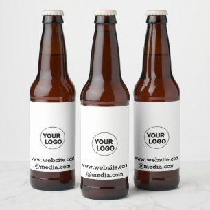 SIMPLE MINIMAL MODERN MONOGRAM ELEGANT STYLE CHIC  BEER BOTTLE LABEL