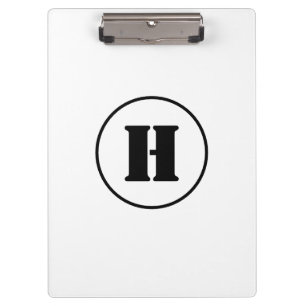 SIMPLE MINIMAL MODERN MONOGRAM ELEGANT STYLE CHIC CLIPBOARD