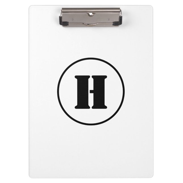SIMPLE MINIMAL MODERN MONOGRAM ELEGANT STYLE CHIC  CLIPBOARD (Front)