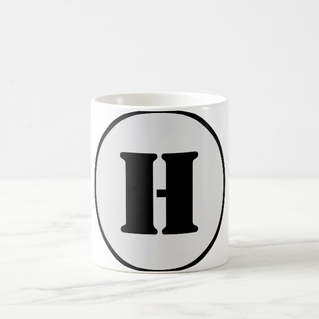 SIMPLE MINIMAL MODERN MONOGRAM ELEGANT STYLE CHIC  COFFEE MUG (Center)