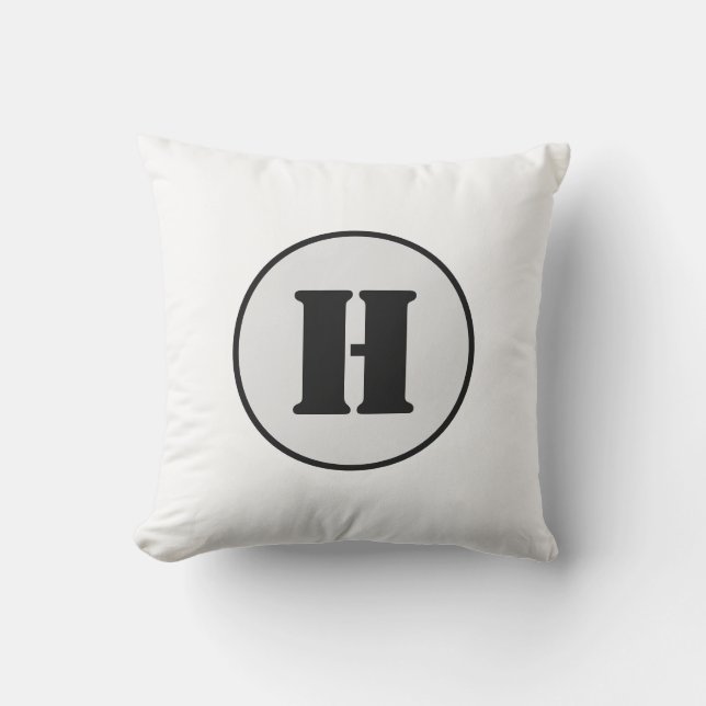 SIMPLE MINIMAL MODERN MONOGRAM ELEGANT STYLE CHIC  CUSHION (Front)
