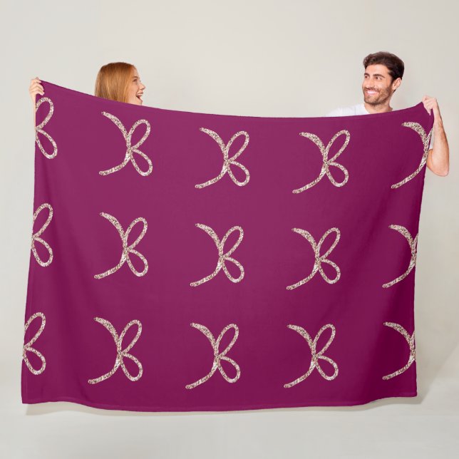 SIMPLE MINIMAL MODERN MONOGRAM ELEGANT STYLE CHIC  FLEECE BLANKET (In Situ)