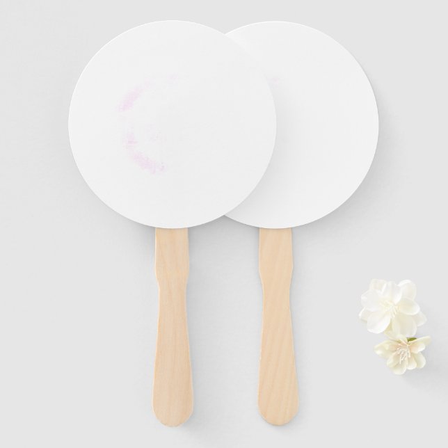 SIMPLE MINIMAL MODERN MONOGRAM ELEGANT STYLE CHIC  HAND FAN (Front and Back)