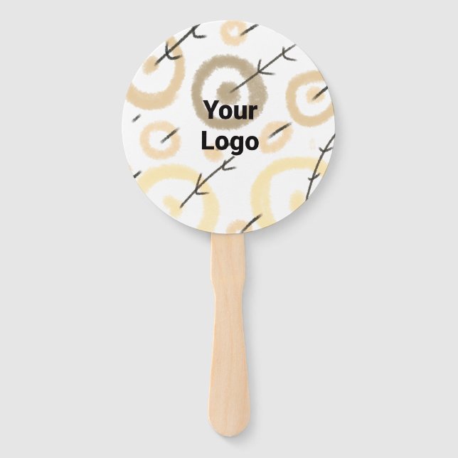 SIMPLE MINIMAL MODERN MONOGRAM ELEGANT STYLE CHIC  HAND FAN (Front)