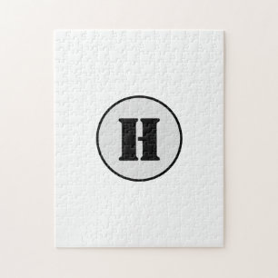 SIMPLE MINIMAL MODERN MONOGRAM ELEGANT STYLE CHIC  JIGSAW PUZZLE