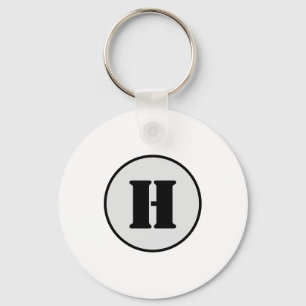 SIMPLE MINIMAL MODERN MONOGRAM ELEGANT STYLE CHIC  KEY RING