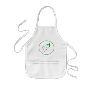 SIMPLE MINIMAL MODERN MONOGRAM ELEGANT STYLE CHIC  KIDS APRON