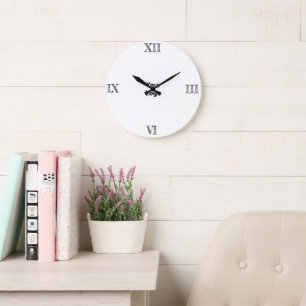 SIMPLE MINIMAL MODERN MONOGRAM ELEGANT STYLE CHIC  LARGE CLOCK