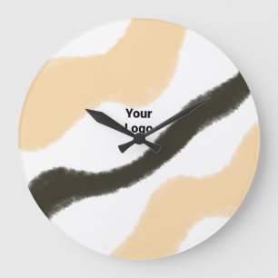 SIMPLE MINIMAL MODERN MONOGRAM ELEGANT STYLE CHIC  LARGE CLOCK