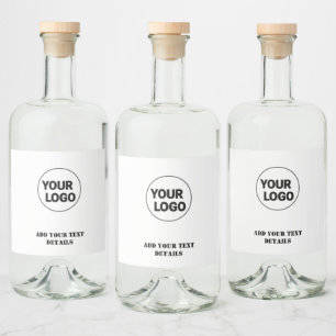 SIMPLE MINIMAL MODERN MONOGRAM ELEGANT STYLE CHIC LIQUOR BOTTLE LABEL