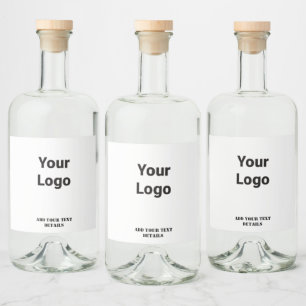 SIMPLE MINIMAL MODERN MONOGRAM ELEGANT STYLE CHIC  LIQUOR BOTTLE LABEL