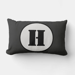 SIMPLE MINIMAL MODERN MONOGRAM ELEGANT STYLE CHIC  LUMBAR CUSHION
