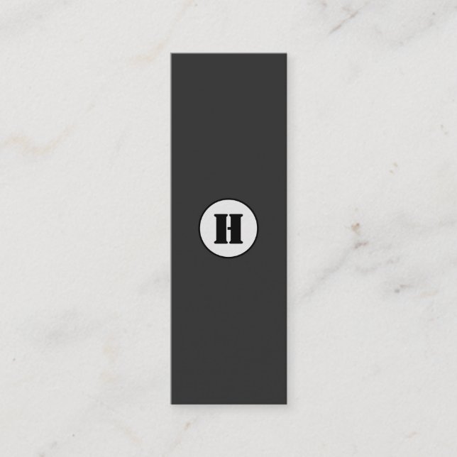 SIMPLE MINIMAL MODERN MONOGRAM ELEGANT STYLE CHIC  MINI BUSINESS CARD (Front)