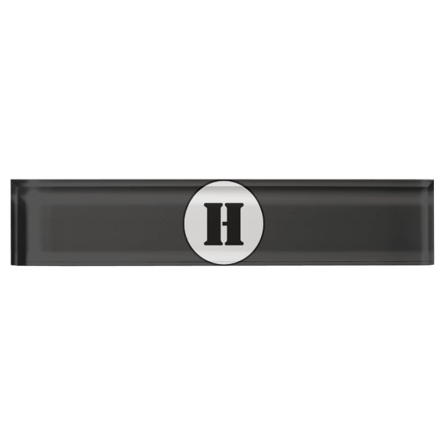 SIMPLE MINIMAL MODERN MONOGRAM ELEGANT STYLE CHIC  NAMEPLATE (Front)