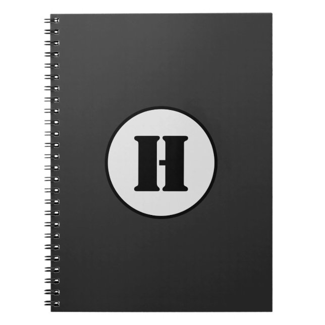 SIMPLE MINIMAL MODERN MONOGRAM ELEGANT STYLE CHIC  NOTEBOOK (Front)