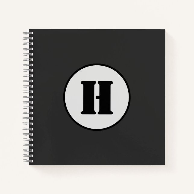 SIMPLE MINIMAL MODERN MONOGRAM ELEGANT STYLE CHIC  NOTEBOOK (Front)