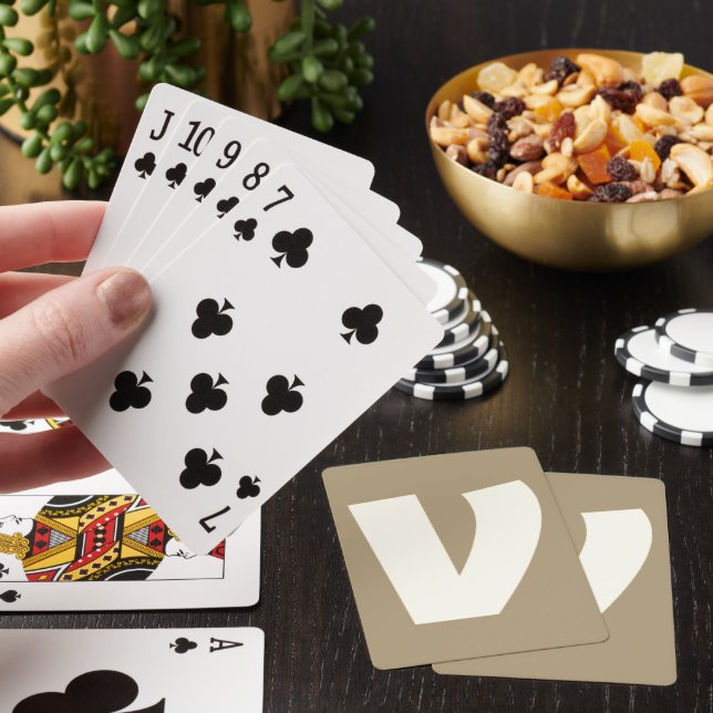 SIMPLE MINIMAL MODERN MONOGRAM ELEGANT STYLE CHIC  PLAYING CARDS (In Situ)