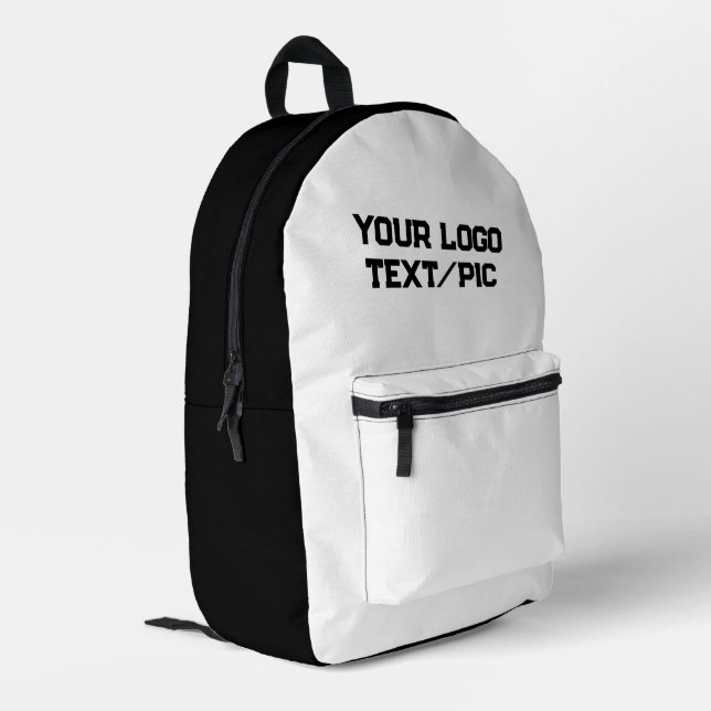 SIMPLE MINIMAL MODERN MONOGRAM ELEGANT STYLE CHIC  PRINTED BACKPACK (Back Corner Left)