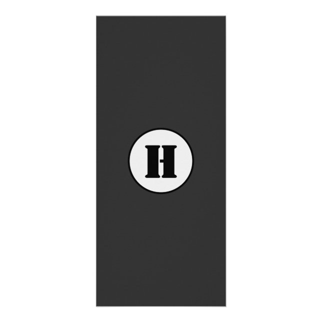 SIMPLE MINIMAL MODERN MONOGRAM ELEGANT STYLE CHIC  RACK CARD (Front)