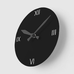 SIMPLE MINIMAL MODERN MONOGRAM ELEGANT STYLE CHIC ROUND CLOCK