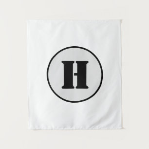SIMPLE MINIMAL MODERN MONOGRAM ELEGANT STYLE CHIC TAPESTRY