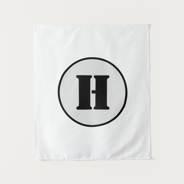 SIMPLE MINIMAL MODERN MONOGRAM ELEGANT STYLE CHIC  TAPESTRY (Front)