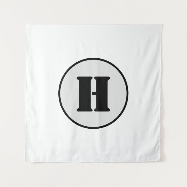 SIMPLE MINIMAL MODERN MONOGRAM ELEGANT STYLE CHIC  TAPESTRY (Front)