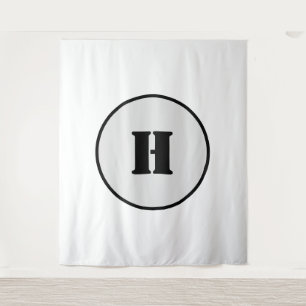 SIMPLE MINIMAL MODERN MONOGRAM ELEGANT STYLE CHIC TAPESTRY