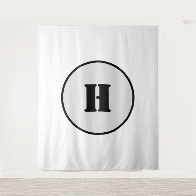 SIMPLE MINIMAL MODERN MONOGRAM ELEGANT STYLE CHIC  TAPESTRY (Front)