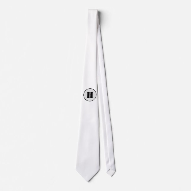SIMPLE MINIMAL MODERN MONOGRAM ELEGANT STYLE CHIC  TIE (Front)