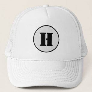 SIMPLE MINIMAL MODERN MONOGRAM ELEGANT STYLE CHIC TRUCKER HAT