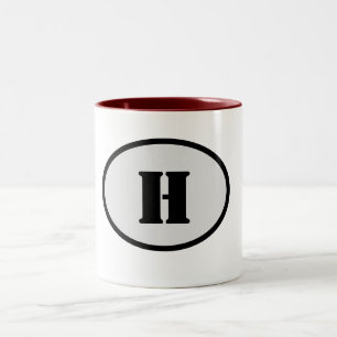 SIMPLE MINIMAL MODERN MONOGRAM ELEGANT STYLE CHIC Two-Tone COFFEE MUG