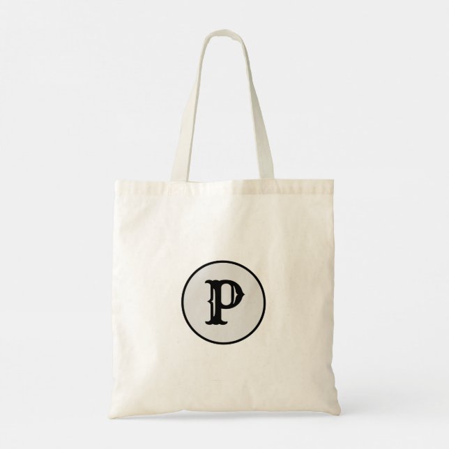 SIMPLE MINIMAL MODERN MONOGRAM ELEGANT STYLE  TOTE BAG (Back)